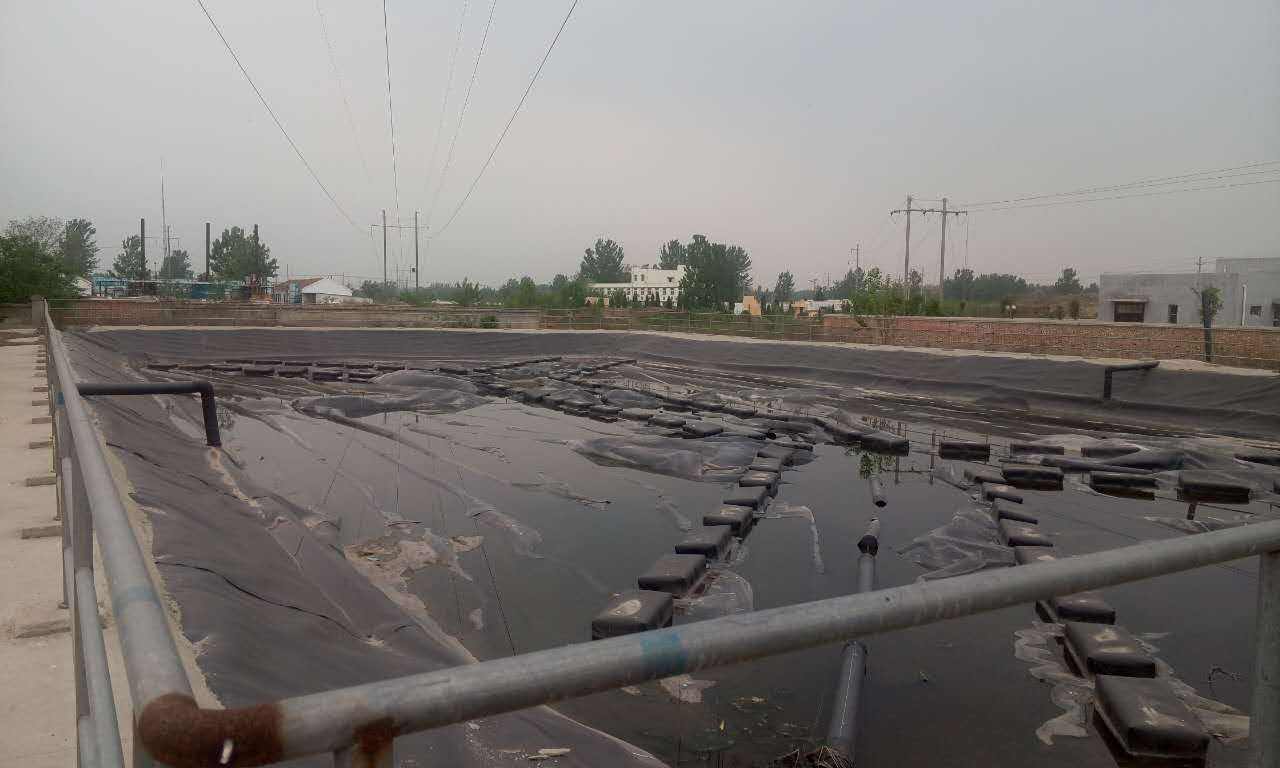 “黑膜沼液池”是由壩體、管道和HDPE膜組成的一種壩型結構。其特點是:池內儲水量大，污水停留時間長，既可節約肥料成本，又有利于保護土地資源。